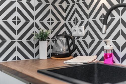 Dapur atau dapur kecil di Coco Premium Warszawa Radość