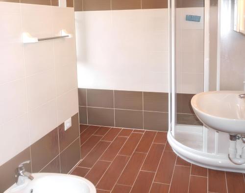 Ένα μπάνιο στο Cozy apartment in Livo 70 m² with mountain view terrace