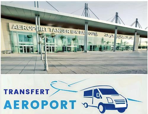 a building with a van parked in front of it at Bright apartment in Marina Smir, sea view and shared pool in Marina Smir