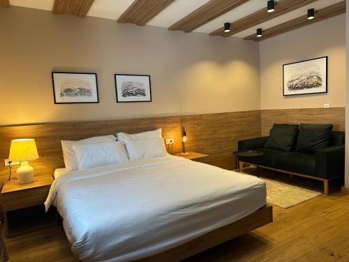 Katil atau katil-katil dalam bilik di Apartman 525 u Aparthotelu Vučko