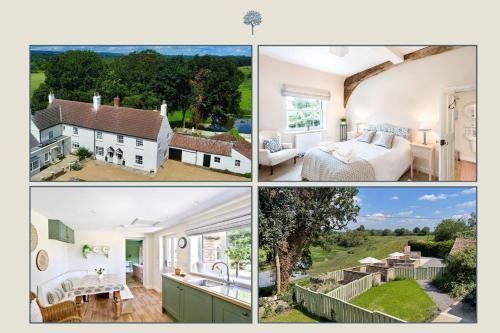 a collage of four pictures of a house at Chantry Cottage - Newby Hall, Ripon, North Yorkshire in Copt Hewick