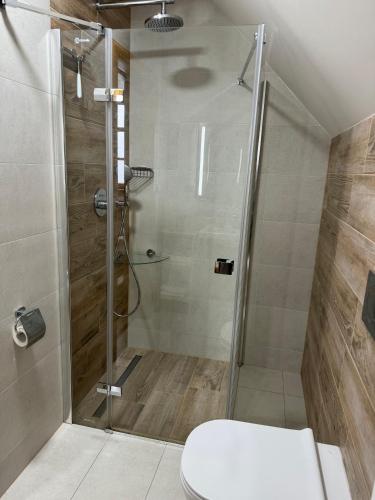 Koupelna v ubytování Hotel Vydrovy boudy Pec pod Sněžkou