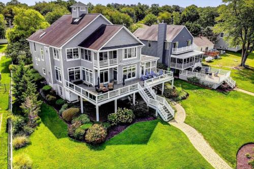 an aerial view of a large house at A Shore Thing in Chester