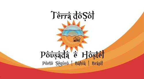 a logo of the pueblo and hostel at Terra do Sol Pousada e Hostel in Porto Seguro