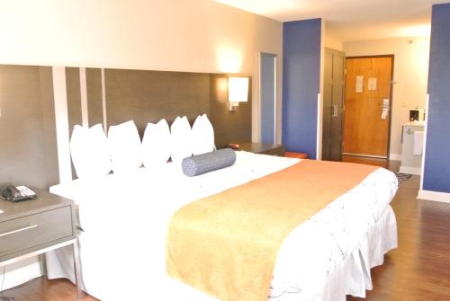 a hotel room with a large white bed in a room at Guesthouse Inn & Suites Lexington in Lexington