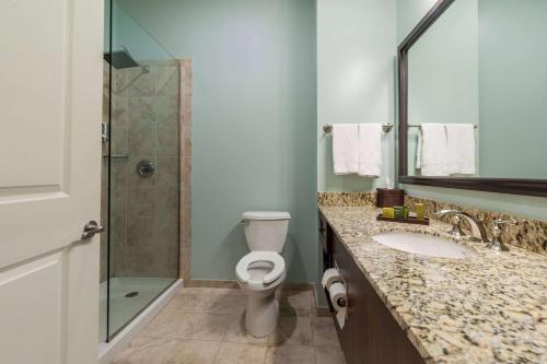Bilik mandi di Chateau Saint Denis Hotel, a Trademark Collection by Wyndham