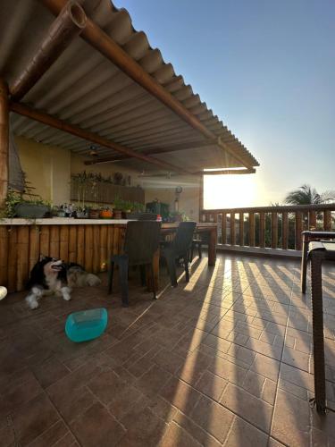 En balkong eller terrasse på Hostal Bambumar