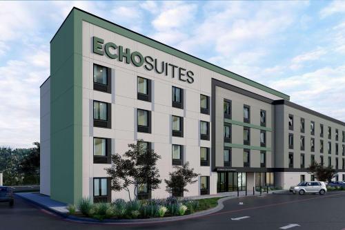 a rendering of an office building with the words osteosynthesis at ECHO Suites Extended Stay by Wyndham Nashville/ Gallatin in Gallatin