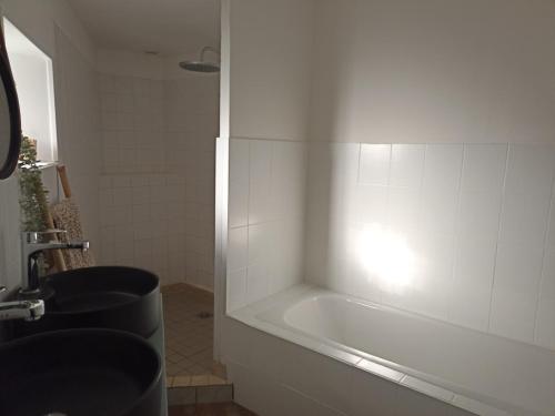 Koupelna v ubytování Gîte Bellebouche