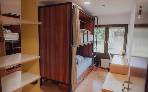 Dapur atau dapur kecil di Gruppen-Bungalow Stuttgart