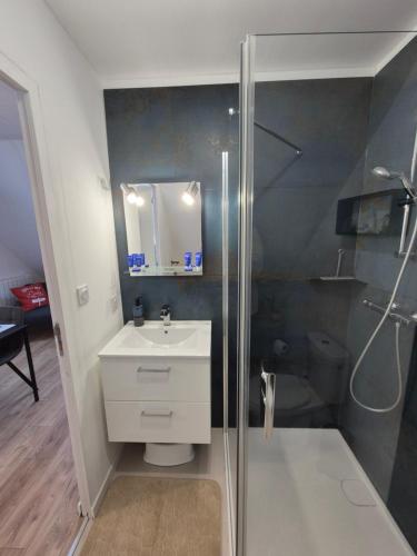Koupelna v ubytování Appartement des dunes à 200m de la plage