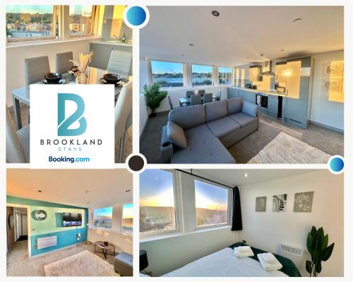 Dapur atau dapur kecil di Two Bedroom Flat by Brookland Stays Serviced Accommodation Short Lets Leeds with Free WiFi