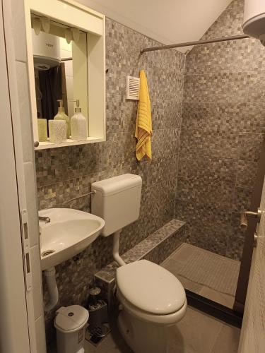 Ένα μπάνιο στο Apartmani Villa Deleon Bjelasnica