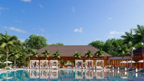 an architectural rendering of a resort with a swimming pool at Paradisus by Meliá Bali in Nusa Dua