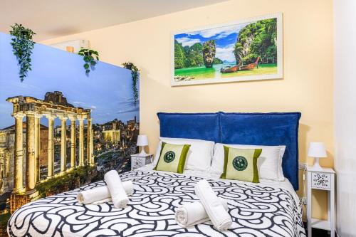 Postel nebo postele na pokoji v ubytování Deluxe Apartments Pantheon