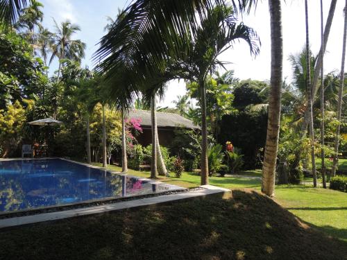 a resort with a swimming pool and palm trees at The Residence Bentota in Bentota