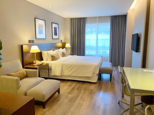 Postel nebo postele na pokoji v ubytování 474 Buenos Aires Hotel