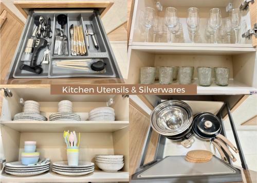 a kitchen utensils and silverware at Fiesta Villa Samui in Koh Samui 