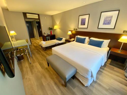 Postel nebo postele na pokoji v ubytování 474 Buenos Aires Hotel