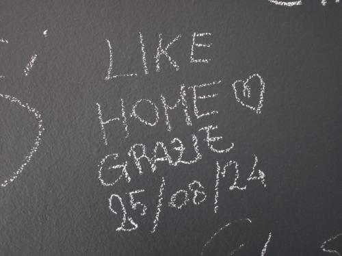 a chalkboard with the words like home create joy at Casa Vacanze Etna Sunset in Giarre
