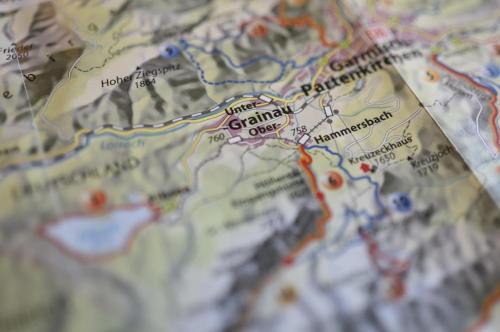 a close up of a map at Jägerlodge am Waldrand in Grainau in Grainau