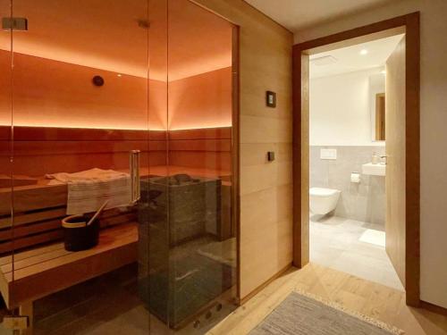 Koupelna v ubytování Ferienwohnung h9 Tal mit Sauna und Bergblick