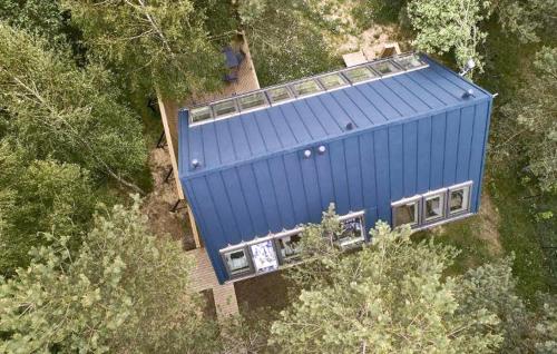 an overhead view of a blue shipping container at Gorgeous Home In Kowalewo With Wifi in Kowalewo