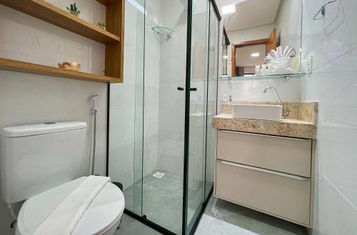 Koupelna v ubytování Apto Bessa Novinho 200m Praia 2 Quartos 5 Pessoas