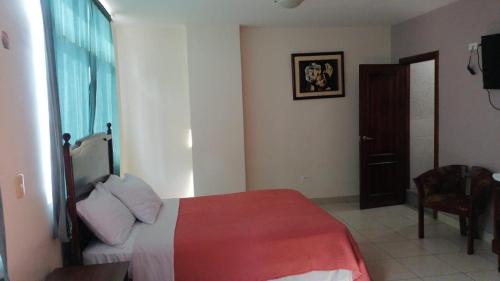 Ένα ή περισσότερα κρεβάτια σε δωμάτιο στο Boutique Hostal Mar de Plata