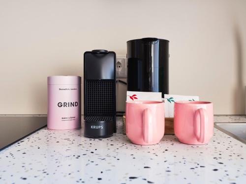 a group of products sitting on top of a counter at Numa The Hague Scheveningen in Scheveningen