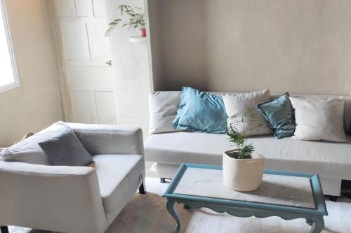 Ruang duduk di Charming apartment in Arcos de la Frontera, 70 m² with balcony