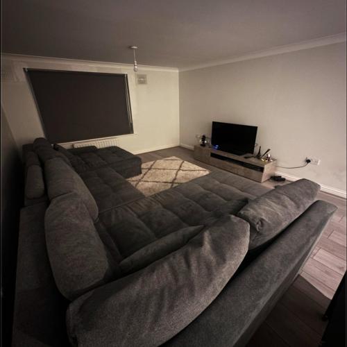 Μια τηλεόραση ή/και κέντρο ψυχαγωγίας στο Cozy Kingsize Room in London