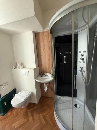 Koupelna v ubytování CROWN LIVING Villa Blumenau Studios, SmartTV, Parkplatz