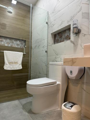 Koupelna v ubytování Hotel Margarita