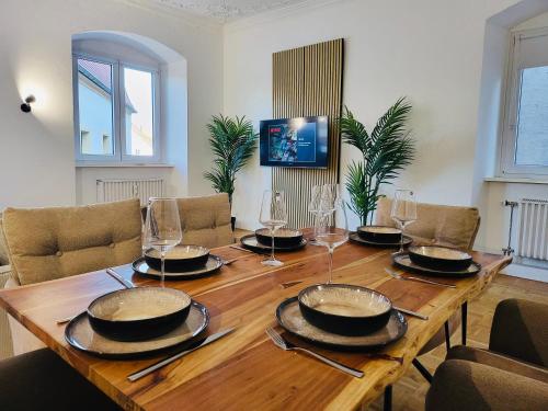 Posezení v ubytování SiOUX stilvolle Designapartments mit traumhaftem Ausblick