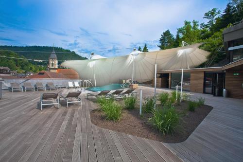 Bazén v ubytování Mokni's Palais Hotel & SPA nebo v jeho okolí