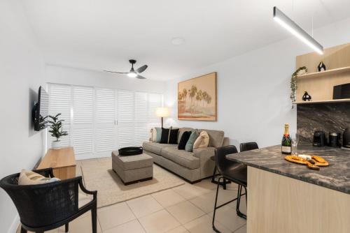 Coin salon dans l'établissement Elysium Private Apartments at Beach Club & Spa
