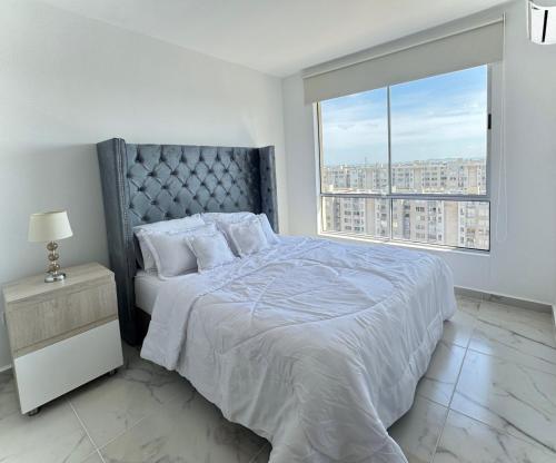 Katil atau katil-katil dalam bilik di Apartamento en el Norte de Barranquilla