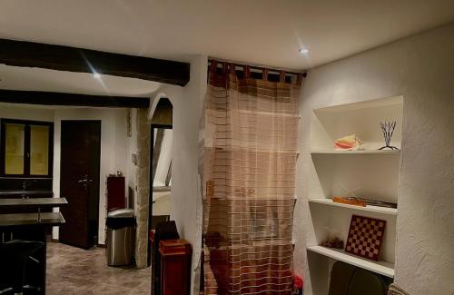 Coin salon dans l'établissement Charmant duplex vue sur montagne