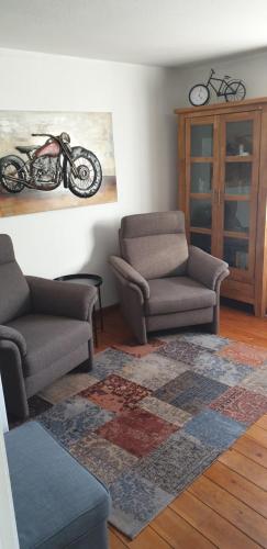 Ruang duduk di Ferienwohnung Anto
