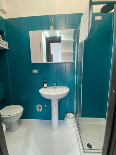 Koupelna v ubytování Sollevante Guest House