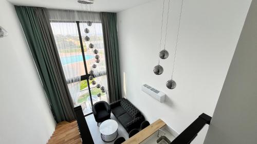Χώρος καθιστικού στο Siesta Beachfront apartments