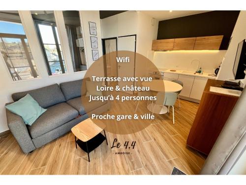 T2 climatisé face Loire et château le 4-4