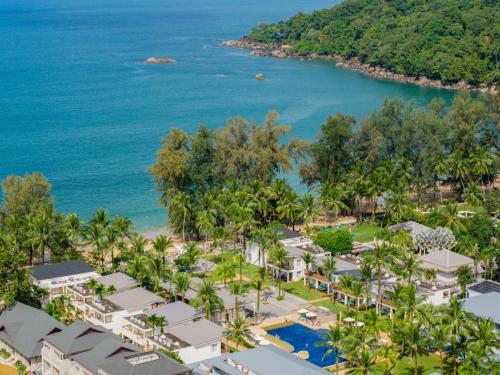 an aerial view of the resort and the beach at The Briza Beach Resort, Khao Lak SHA Extra Plus in Khao Lak