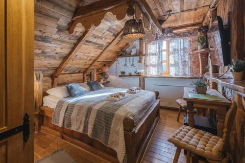 Postel nebo postele na pokoji v ubytování Old Bled House