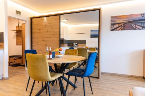 Ruang duduk di Höri-Nest Abendsonne-Appartement