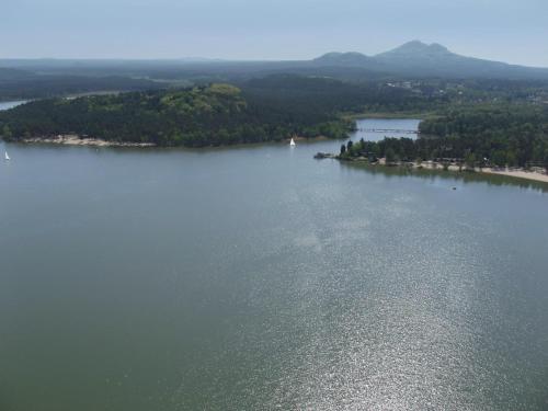 an aerial view of a large body of water at Apartmány FELSENBURG Staré Splavy in Staré Splavy