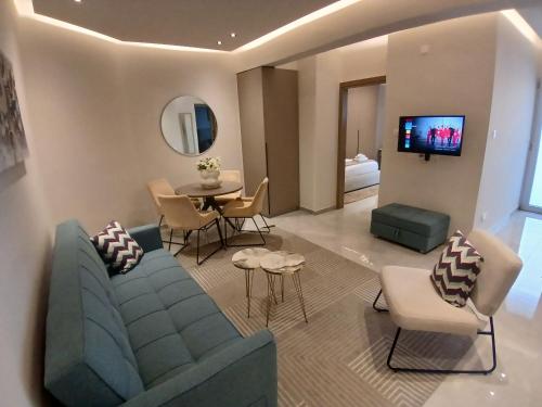 Ruang duduk di Georgiana Suites
