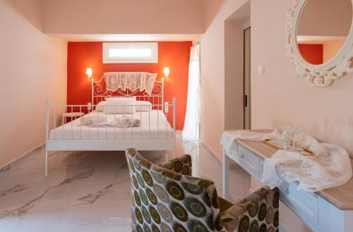 Ένα ή περισσότερα κρεβάτια σε δωμάτιο στο Aphrodites Apartments