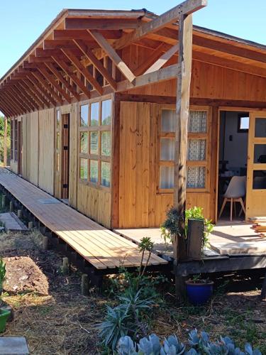 Zahrada ubytování Cabañas Los Troncos, Las Salinas-Papudo